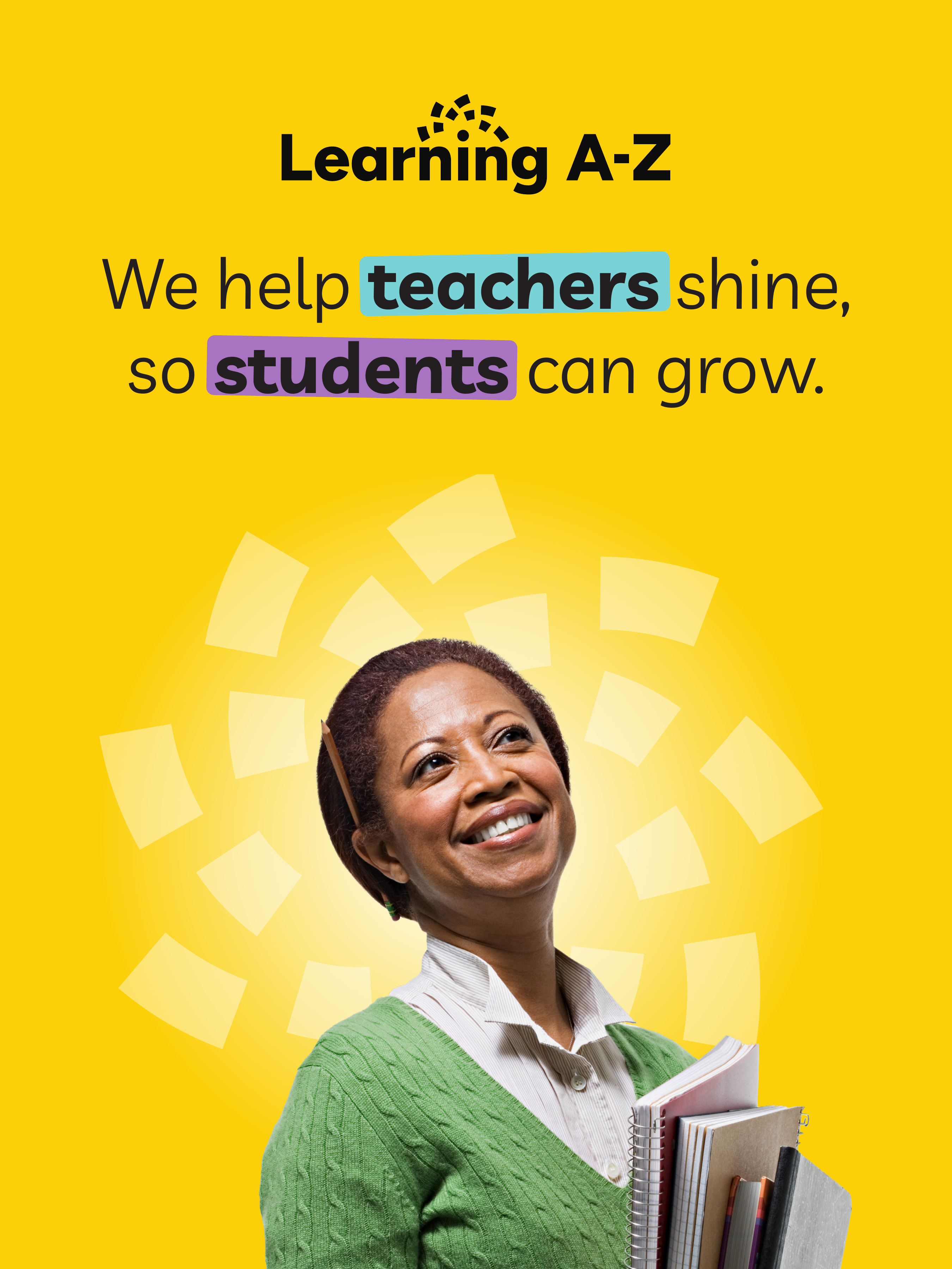 Learning A-Z event folder — front cover