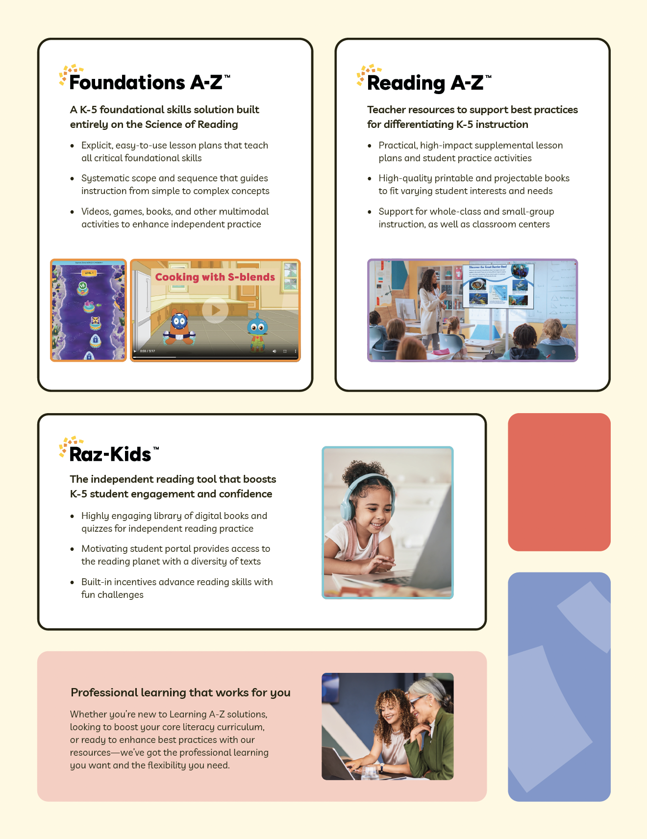 Raz-Plus product brochure — spread 1