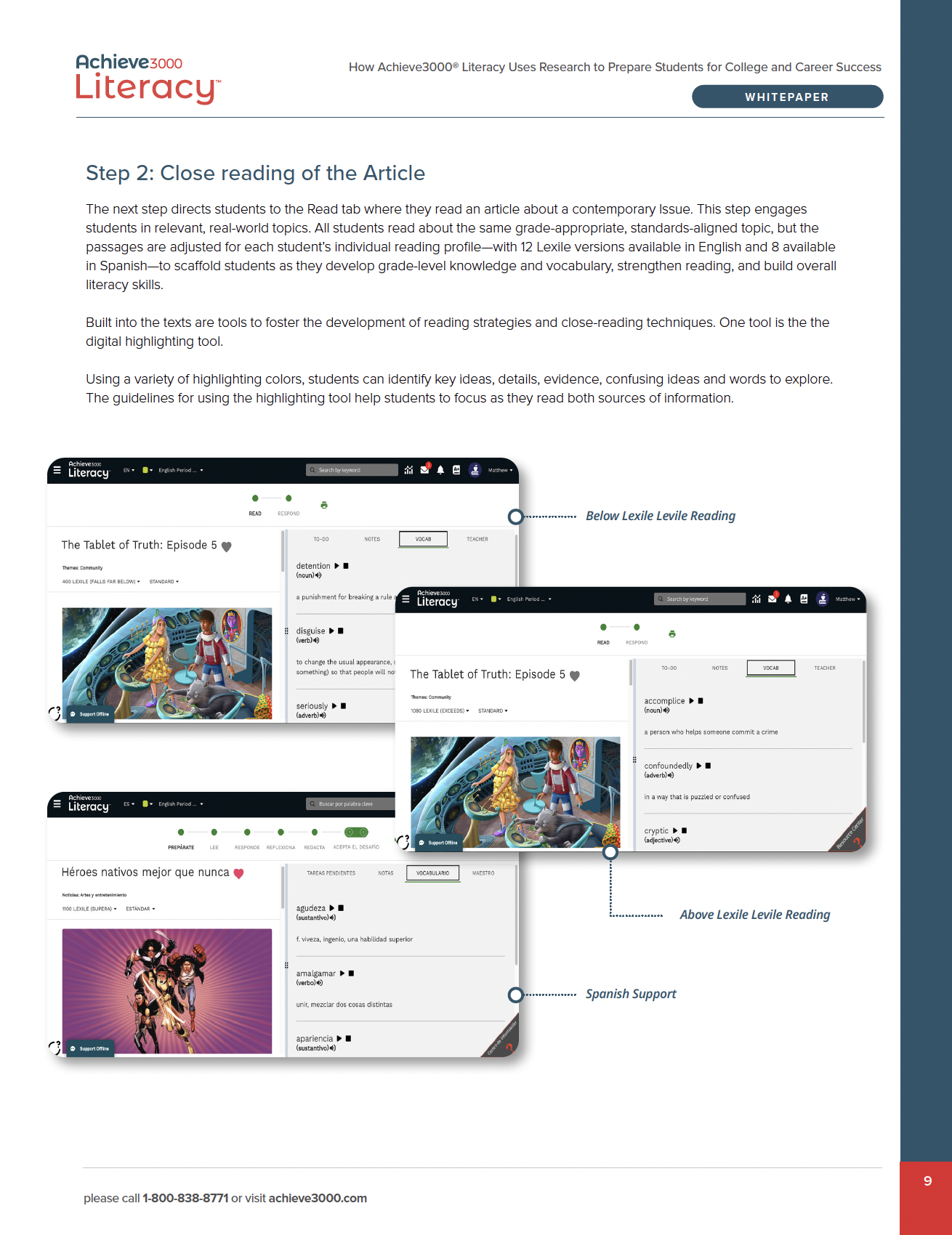 How Achieve3000 Literacy Uses Research whitepaper — cover